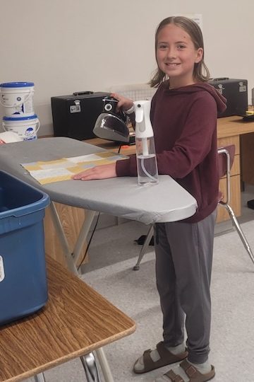 Sophie ironing
